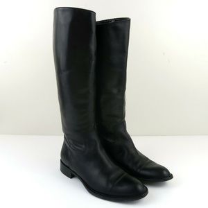 Sudini Black Leather Riding Boots Size 8AA